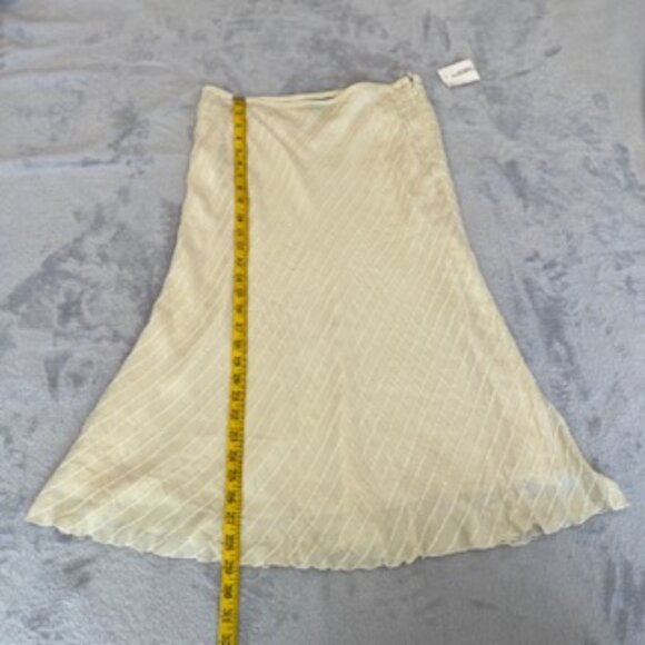 Lauren Ralph Lauren Women's 100% Silk Beaded Lined Ivory Skirt 10 NWT - Picture 5 of 15